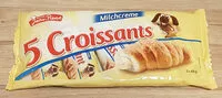 Mängden socker i 5 Hörnchen gefüllt mit Milchcreme