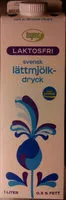 Mängden socker i Ängens Laktosfri svensk lättmjölkdryck