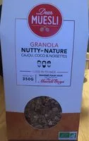 Mängden socker i Granola Nutty by Nature Cajou, Coco & Noisettes