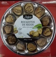 Mängden socker i Bocaditos de higos rellenos con nueces