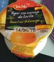 Mängden socker i Yaourt sur lit d'oranges