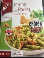 Mängden socker i Penne au poulet sauce pesto