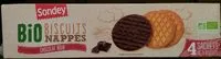 Mängden socker i Biscuits nappés chocolat noir bio