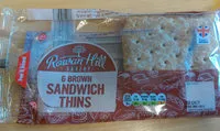 Mängden socker i Rowan Hill 6 Brown Sandwich thins