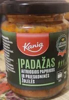 Mängden socker i Padažas aitriosios paprikos ir prieskoninės žolelės