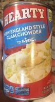 Mängden socker i New england style clam chowder