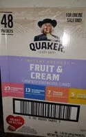Mängden socker i Fruit &cream instant oatmeal