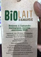 Mängden socker i Lait d'Amande Bio