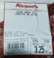 Mängden socker i Chuleta de aguja,cerdo duroc APC,