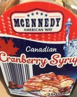 Mängden socker i Cranberry Sirup - Kanada