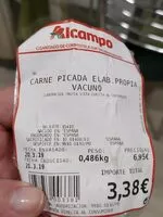 Mängden socker i Carne picada vacuno