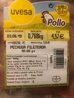 Mängden socker i Pechugas fileteada