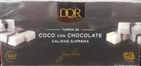 Mängden socker i Turrón de coco con chocolate