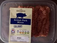 Mängden socker i British pork mince