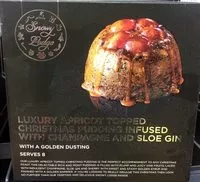 Mängden socker i Luxury appricot topped Christmas pudding infused with Champagne and Sloe Gin