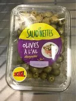 Mängden socker i Olives à l'ail