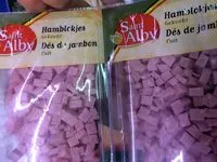 Mängden socker i Dés de jambon cuit