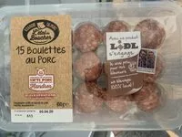 Mängden socker i 15 boulettes au porc