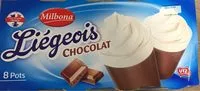 Mängden socker i Liégeois chocolat