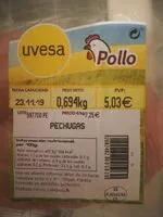 Mängden socker i Pechugas de pollo
