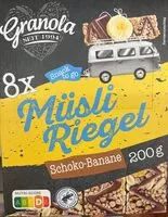 Mängden socker i Müsli Riegel Schoko-Banane