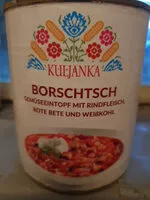 Mängden socker i Borschtsch mit Rindfleisch