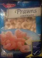 Mängden socker i Prawns - cooked & peeled