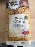 Mängden socker i Pâtes d'Alsace - Spirales