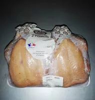 2 poulets blancs, prêts à cuire, éviscérés sans abats