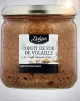 Mängden socker i Confit de foie de volaille à la truffe blanche