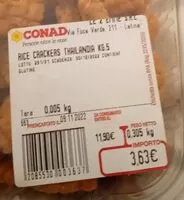 Mängden socker i Rice crackers Thailandia