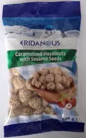 Mängden socker i Caramelised hazelnuts with sesame seeds