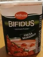 Mängden socker i Bifidus com frutas (fresa) Milbona