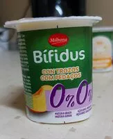 Mängden socker i Bífidus con trozos de melocotón