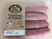 Mängden socker i 4 saucisses de Toulouse