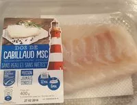 Mängden socker i Dos de cabillaud