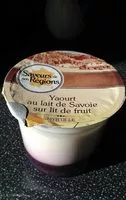 Mängden socker i Yaourt au lait de Savoie sur lit de fruit myrtille