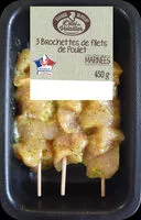 Mängden socker i 3 Brochettes de Filet de Poulet citron