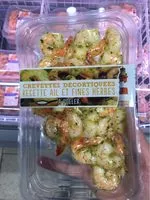 Mängden socker i Crevettes decortiquees a poiler ail et fines herbes