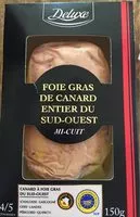 Mängden socker i Foie gras de canard entier du sud-ouest