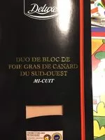 Mängden socker i Duo de Bloc de Foie Gras de Canard du Sud-Ouest Mi-Cuit