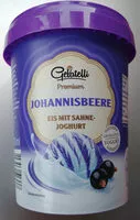 Mängden socker i Eis mit Sahnejoghurt nach griechischer Art und 38% Sorbet aus schwarzen Johannisbeeren