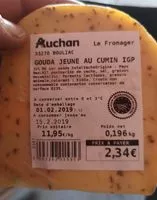 Mängden socker i Gouda jeune au cumin