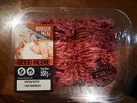 Mängden socker i Burger meat cerdo vacuno
