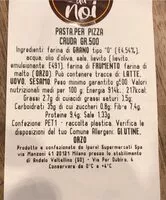 Mängden socker i Pasta per pizza cruda