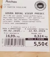 Mängden socker i Gouda Royal Vieux Predec