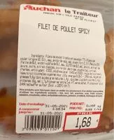 Mängden socker i Filet de poulet spicy