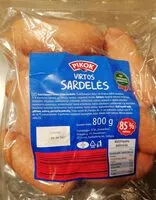 Mängden socker i Pikok virtos sardelės