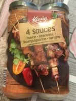 Mängden socker i 4 sauces poivre bearnaise bourguignonne tartare