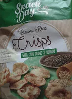 Mängden socker i Brown rice crisps with chia seeds & quinoa